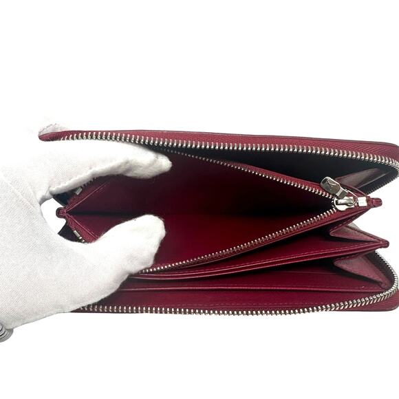 Louis Vuitton LV Epi Leather Zippy Long Wallet Burgundy - Picture 6 of 7